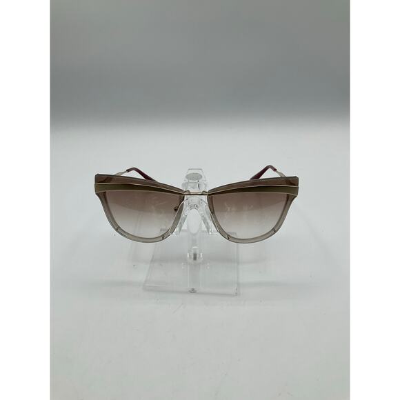 Pre-Owned Prada SPR 12U Unisex Sunglasses-Clear/ Brown/Gold - Picture 1 of 12
